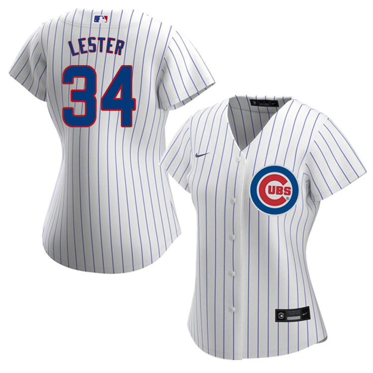 Nike Women #34 Jon Lester Chicago Cubs Baseball Jerseys Sale-White